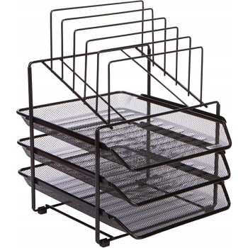 Przybornik na biurko GRAND metalowy czarny GR-1776 120-1486