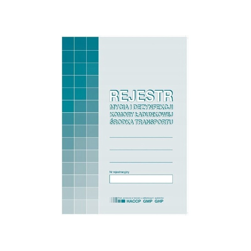 H-91-3 Rejestr mycia i dezynfekcji komory ładunkowej MICHALCZYK