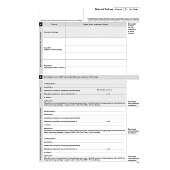 603-S11 Dziennik budowy (10kpl.) A4 oryginał + kopia Michalczyk i Prokop