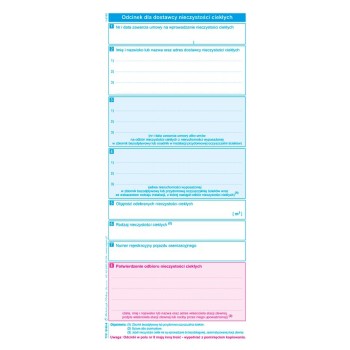 S-100-8 Potwierdzenie odbioru nieczystości ciekłych w zlewni MICHALCZYK I PROKOP