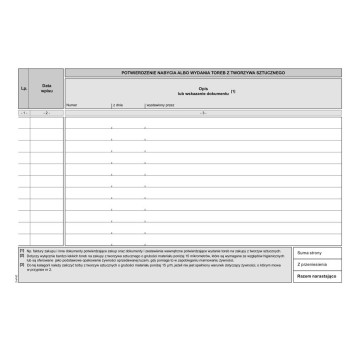 S-200-3 Ewidencja nabytych i wydanych toreb na zakupy z tworzywa sztucznego MICHALCZYK I PROKOP