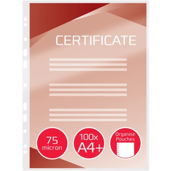 Folia do laminacji GBC Organise A4 75mic przezroczyste 41664E