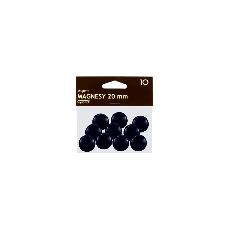 Magnesy 20mm czarne (10szt.) 130-1687 GRAND