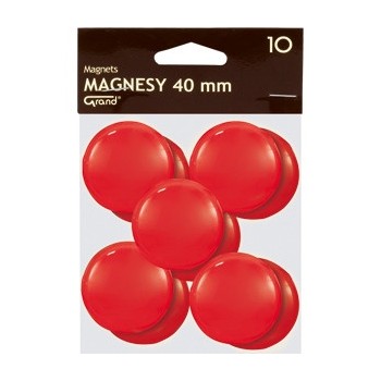 Magnesy 40mm czerwone (10szt.) 130-1701 GRAND