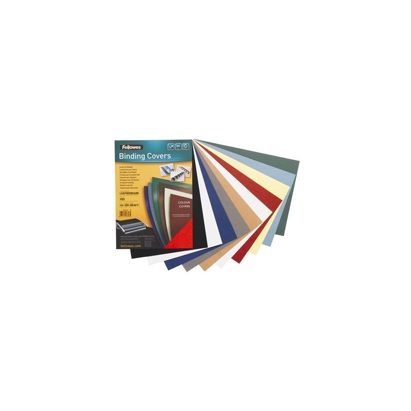 Okładki skóropodobne FELLOWES (100szt) czerwone 5370305
