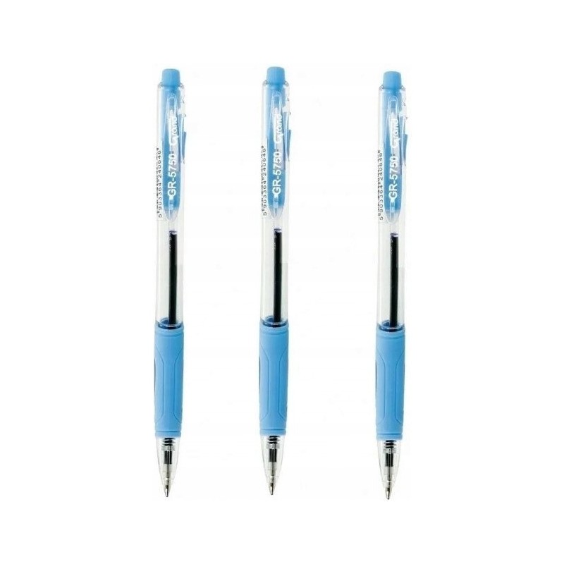 Długopis automatyczny niebieski do biura GR-5750 (3 sztuki) 160-1946 GRAND