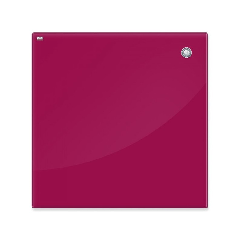 Tablica szklana magnetyczna 45x45cm czerwona 2X3 TSZ4545 R