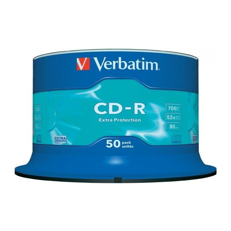 Płyta CD-R 700MB VERBATIM cake (50szt) Extra Protection 43351