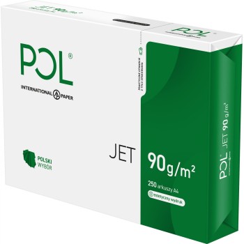 Papier ksero A4 90g POLJET 250 arkuszy klasa A do drukarek i kopiarek