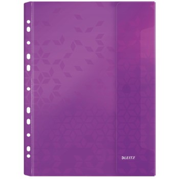 Koszulki A4 z klapką 200mic. ( 6szt.) mix kolorów 47070099 LEITZ WOW