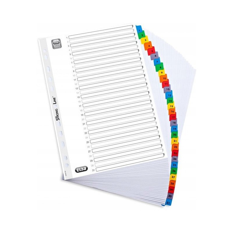 Przekładki kartonowe A4 MYLAR 1-31 numeryczne wzmocnione 100204620 OXFORD