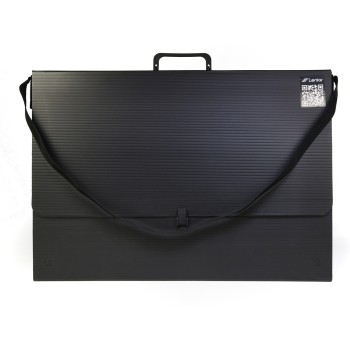 Teczka na rysunki A3 z rączką i paskiem czarna 90419P LENIAR