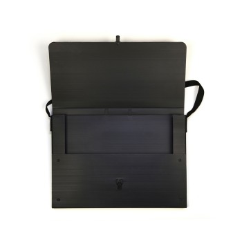 Teczka na rysunki A3 z rączką i paskiem czarna 90419P LENIAR