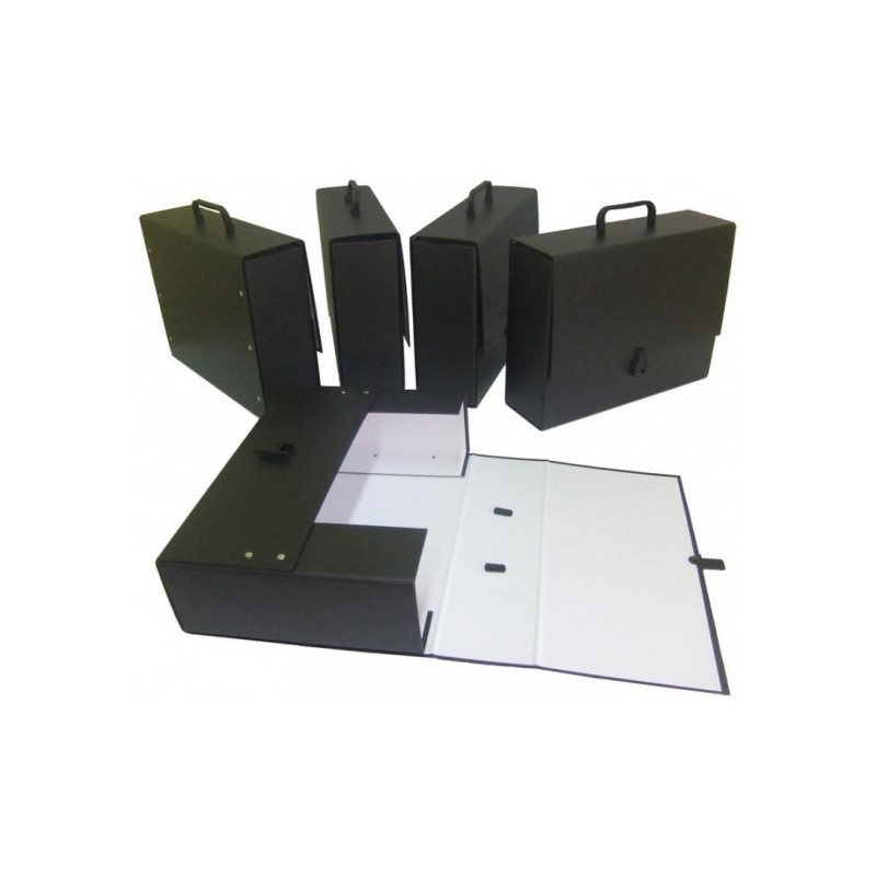 Teczka z rączką MAXI 2 czarna 10cm DELFIN