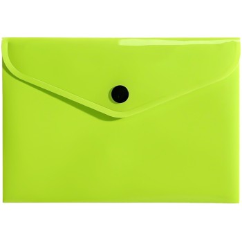 Teczka kopertowa na dokumenty A6 na zatrzask PP neonowy żółty TK-NEON-A6-02 BIURFOL
