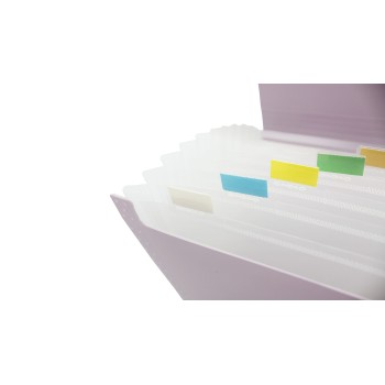 Teczka harmonijkowa A4 PP 13 przegródek róż MORANDI THM-A4-01 BIURFOL