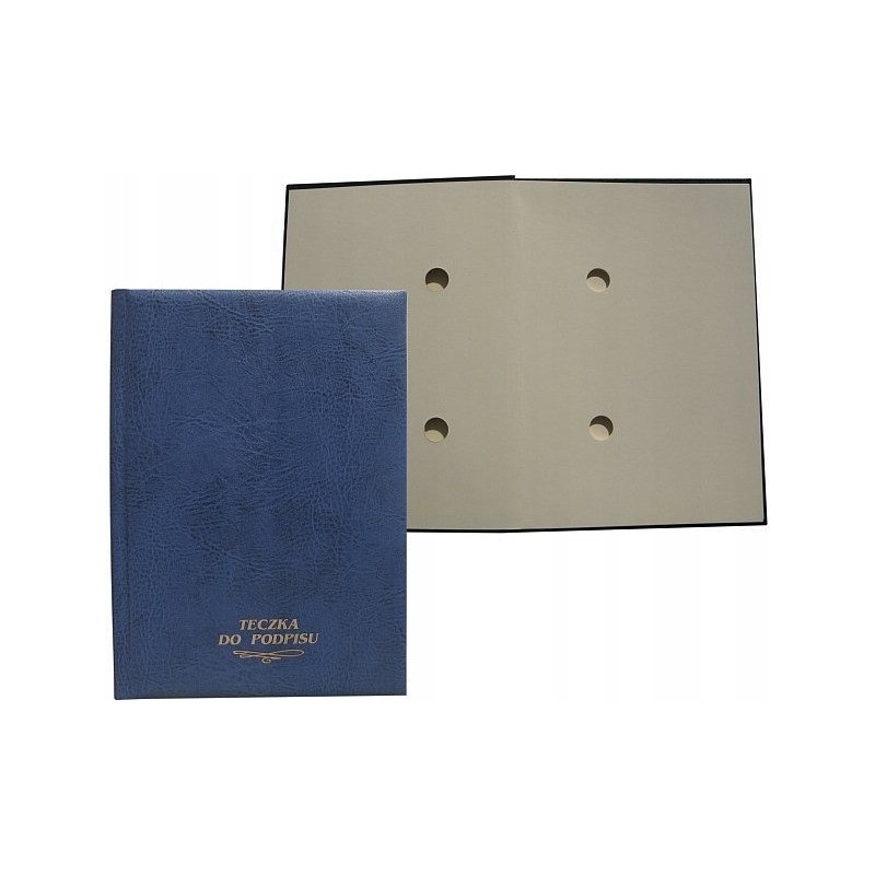 Teczka do podpisu 10k granatowa WARTA grzbiet kryty 1824-920-012
