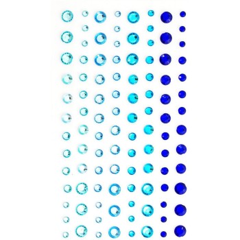 Kryształki samoprzylepne 3-6mm niebie. (104) 251109 Galeria Papieru