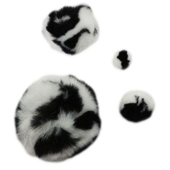 Pompony akrylowe A45 ANIMAl biało-czarne 338522