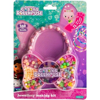 Zestaw koralików Gabbys Dollhouse 250szt.+2m gumki Motyl ASTRA 334024007