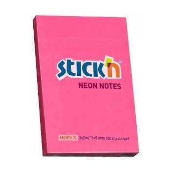 Bloczek STICK`N 76x51mm 100k ciemnoróżowy neon 21161