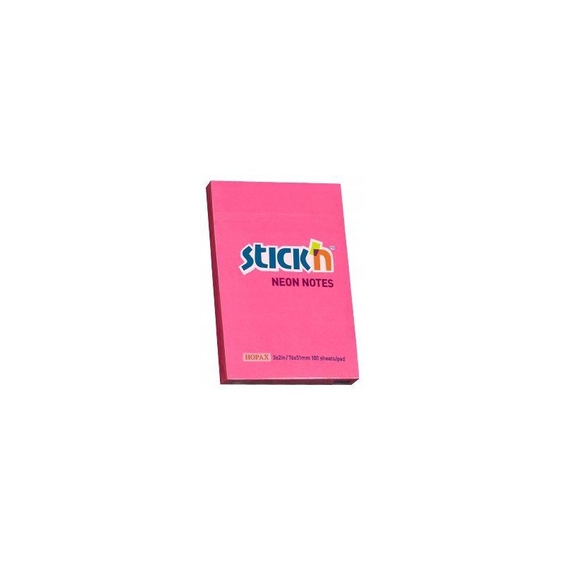 Bloczek STICK`N 76x51mm 100k ciemnoróżowy neon 21161