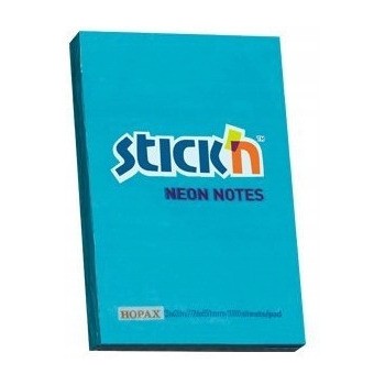Bloczek STICK"N 76x51mm niebieski neon 100k 21207 STICK"N