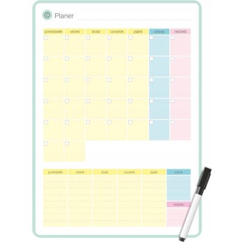 Planer magnetyczny na lodówkę 25x35cm miesięczny + marker PMP-01-01 BIURFOL