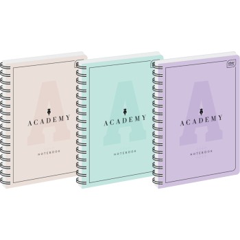 Kołozeszyt A5 100k kratka 90g ACADEMY PASTEL