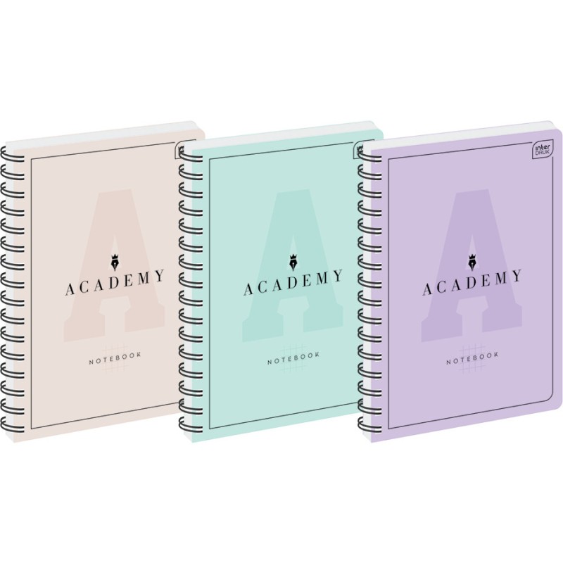 Kołozeszyt A5 100k kratka 90g ACADEMY PASTEL