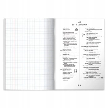 Zeszyt szkolny przedmiotowy A5 60 kartek w kratkę 70g HISTORIA 9577362 HERLITZ