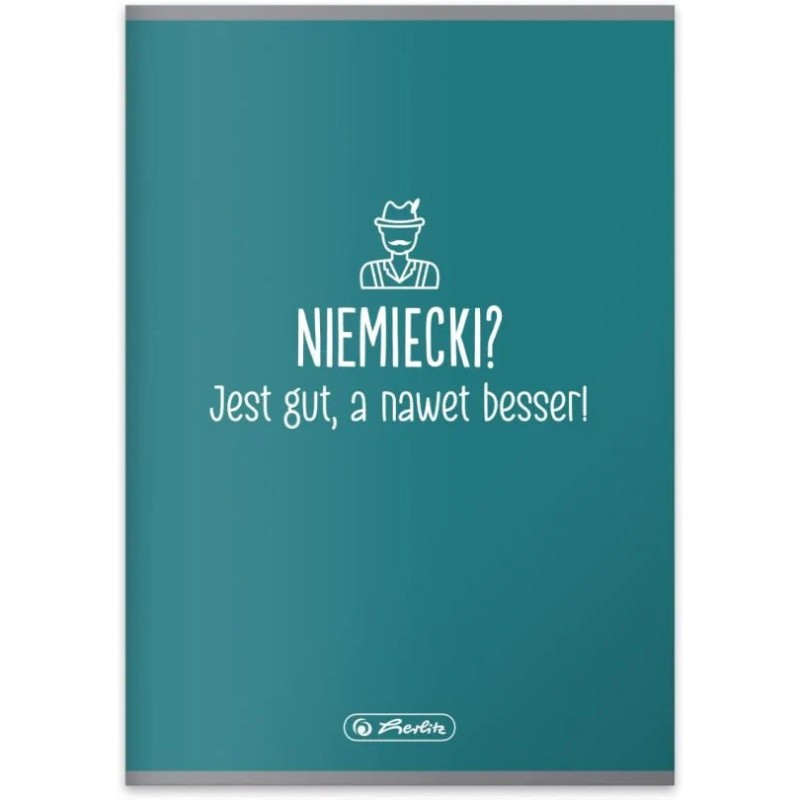 Zeszyt szkolny przedmiotowy A5 60 kartek w kratkę 70g JĘZYK NIEMIECKI 9577396 HERLITZ