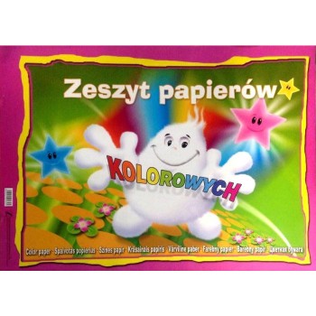 Zeszyt papierów kolorowych A3 10k z połyskiem 00804 KRESKA
