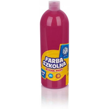 Farba plakatowa szkolna 1000ml różowa 301217050 ASTRA