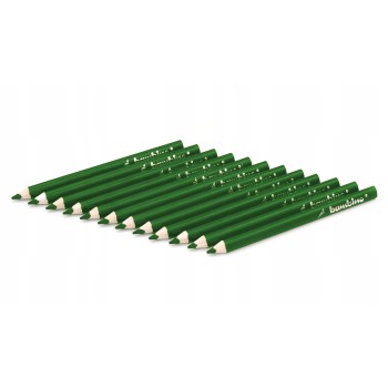 Kredki ołówkowe trójkątne Zestaw 12 kredek ciemne zielone BAMBINO St.Majewski