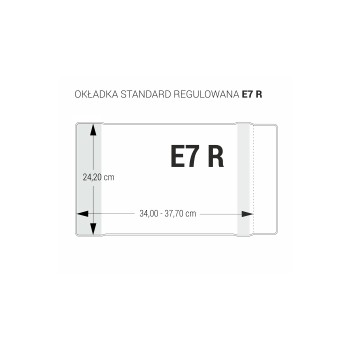 Okładki regulowane na książki i zeszyty E7 bezbarwne 5 sztuk 24,2x34-37,7cm OZB5-43 BIURFOL