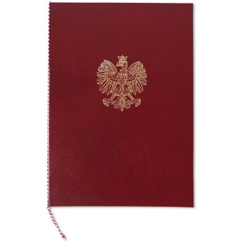 Okładka na dyplom z orłem bordowa 339-075 WARTA