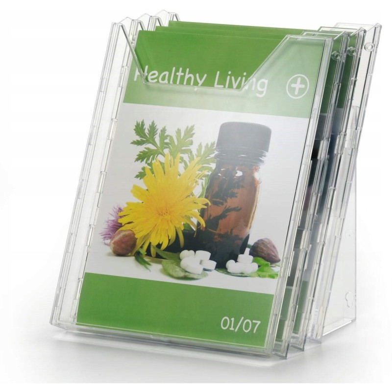 Zestaw półek na czasopisma 3xA4 przeroczysty 858019 COMBIBOXX DURABLE