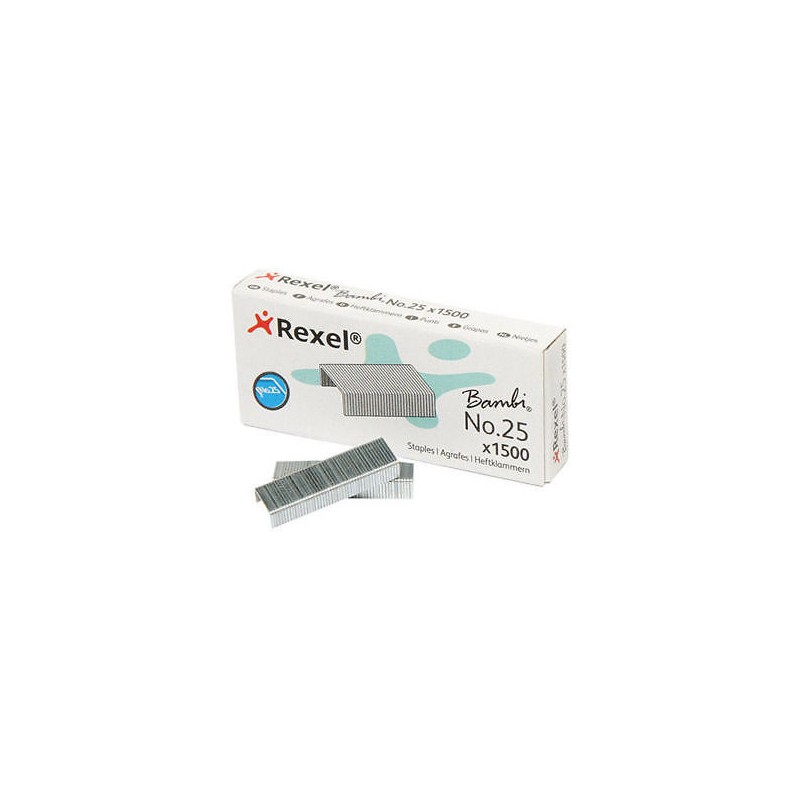 Zszywki nr.25 (4mm) 1500szt. R05020 REXEL BAMBI