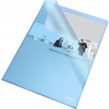 Ofertówki groszkowe na dokumenty A4 115mic 25 sztuk niebieskie 60834 ESSELTE