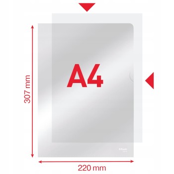 Ofertówki krystaliczne na dokumenty A4 105mic 100 sztuk 56218 ESSELTE