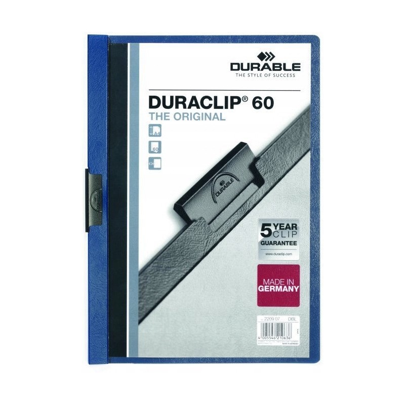 Skoroszyt zaciskowy A4 1-60k granatowy DURACLIP Original 220907 DURABLE