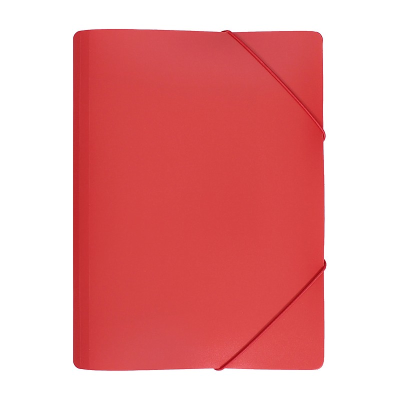 Teczka z gumką szeroka na dokumenty A4 PP s.pomarańczy czerwona TGS-01-01 BIURFOL