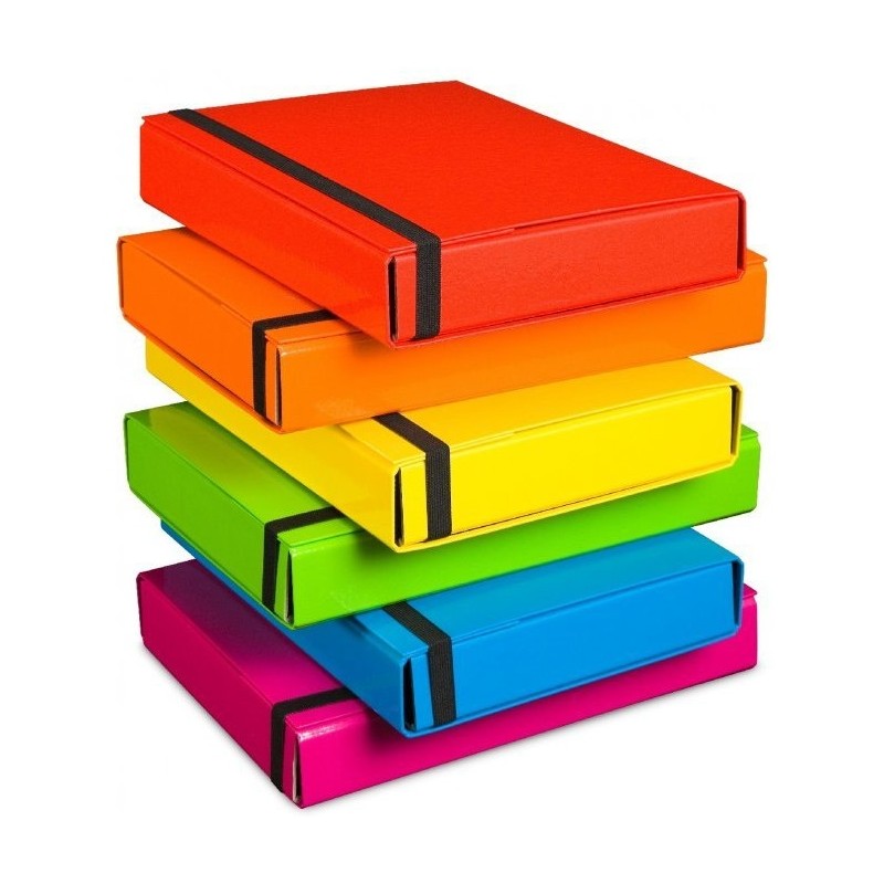 Teczka z gumką BOX CARIBIC różowa 5cm 341/11 VAUPE