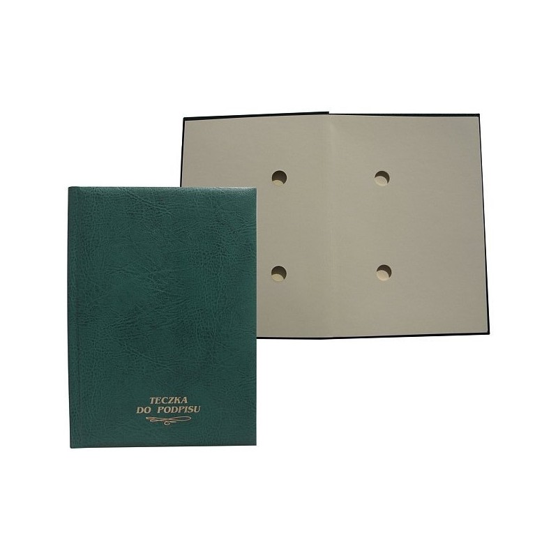 Teczka do podpisu 10k zielona grzbiet kryty 1824-920-011 WARTA