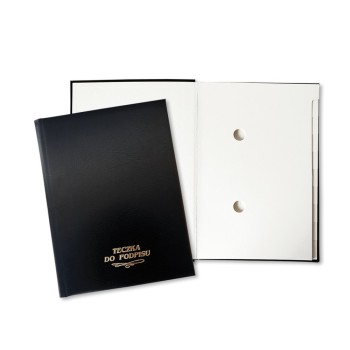 Teczka do podpisu 10k, grzbiet kryty z gąbką czarna 1824-920-023 WARTA