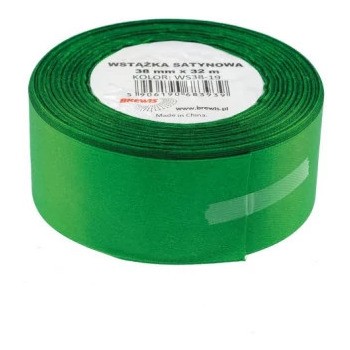 Wstążka satynowa 38mm/32m zielona BREWIS