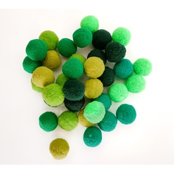 Pompony do dekoracji 35szt. JUNGLE INTERDRUK