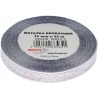 Wstążka brokatowa 12mm/22m wb12-2 srebrna BREWIS