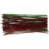 Druciki kreatywne DR29 metaliczne zielone+czerwone 30cm (40) BREWIS